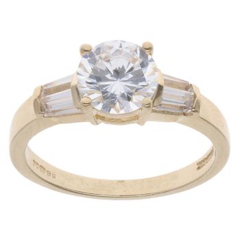 14ct Yellow Gold Cubic Zirconia Ring