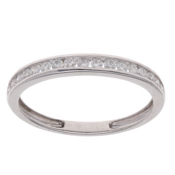 18ct White Gold 0.25ct Brilliant Cut Diamond Half Eternity Ring