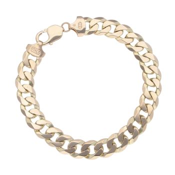 9ct Yellow Gold Curb Bracelet 8"