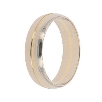 18ct Yellow Gold Line Patterned Wedding Band