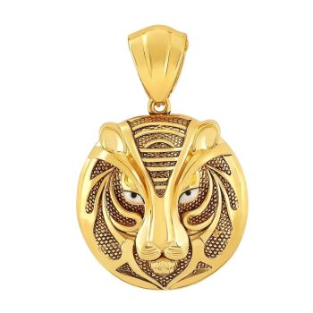 22ct Yellow Gold Tiger Head Pendant