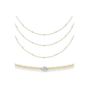 18 Carat 2-Colour Gold 92pt Diamond Chain