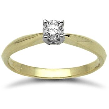 18ct Yellow Gold 0.25ct Diamond Solitaire Ring