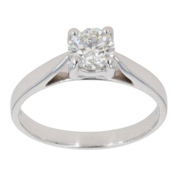 Platinum 0.77ct Brilliant Cut Diamond Solitaire Ring