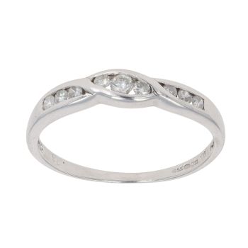 9ct White Gold 0.33ct Diamond Fancy Ring