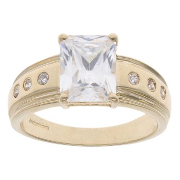 14ct Yellow Gold Cubic Zirconia Ring