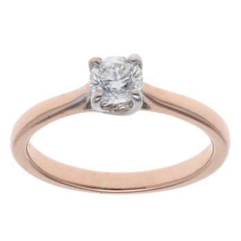 18ct Rose Gold 0.50ct Diamond Solitaire Ring
