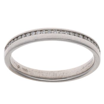 9ct White Gold 0.10ct Diamond Half Eternity Ring