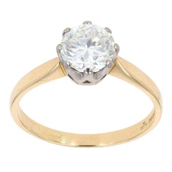 18ct Yellow Gold 1.30ct Diamond Solitaire Ring