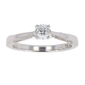 18ct White Gold 0.40cts Diamond Solitaire Ring