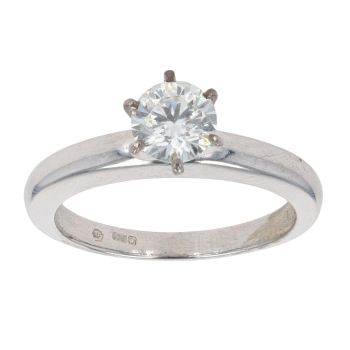 9ct White Gold 0.75ct Diamond Solitaire Ring