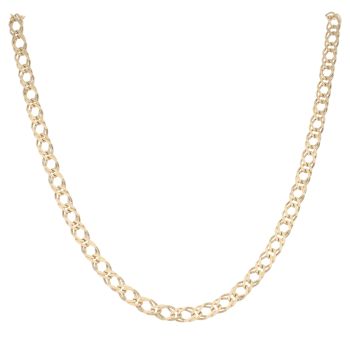 9ct Yellow Gold Double Curb Chain 18"
