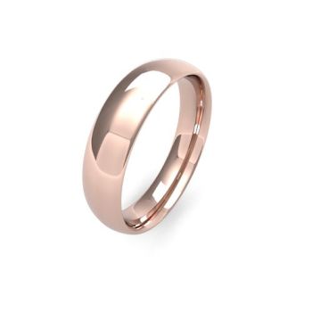 9ct Rose Gold 5mm Traditional Court Wedding Band