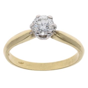 18ct Yellow Gold 0.60ct Brilliant Cut Diamond Solitaire Ring