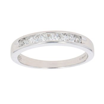 18ct White Gold 0.35ct Brilliant Cut Diamond Half Eternity Ring