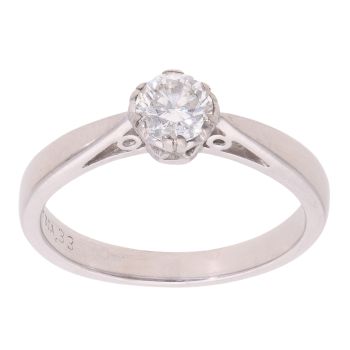 18ct White Gold 0.33ct Diamond Solitaire Ring