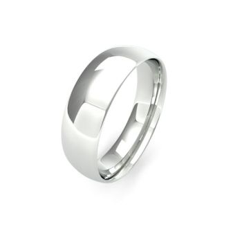 Platinum 6mm Traditional Court Wedding Band