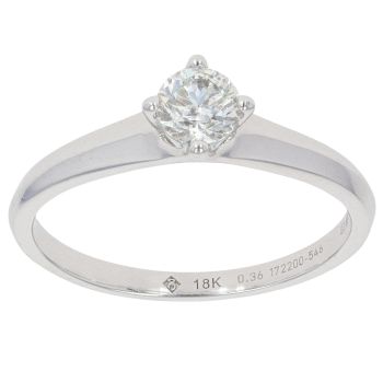 18ct White Gold 0.36ct Brilliant Cut Diamond Solitaire Ring