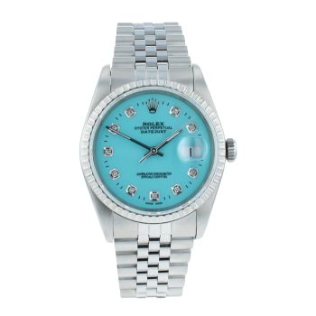 Rolex Custom Datejust Pre Owned Watch Ref 16220