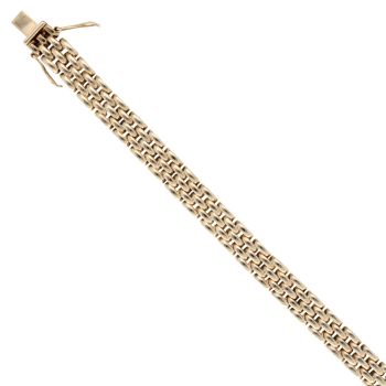 9ct Yellow Gold Mesh Bracelet 7.5"