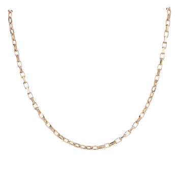 9ct Yellow Gold Square Belcher Chain 20"