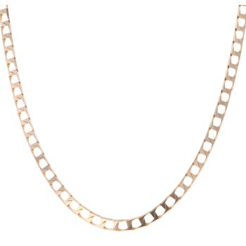 9ct Yellow Gold Square Curb Chain 20"