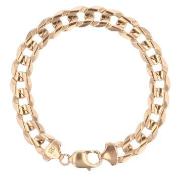 9ct Yellow Gold Curb Bracelet 8"