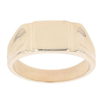 9ct Yellow Gold Plain Square Signet Ring