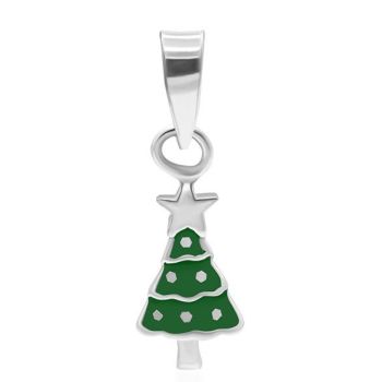Silver 5x9mm Tree Pendant and Chain 18"