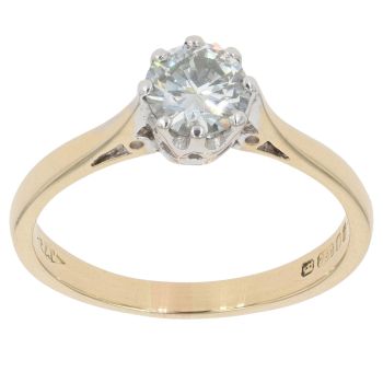 18ct Yellow Gold Brilliant Cut 0.60ct Diamond Solitaire Ring