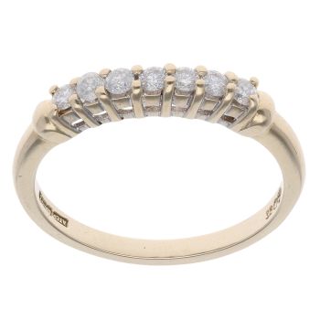 9ct Yellow Gold 0.20ct Diamond Half Eternity Ring