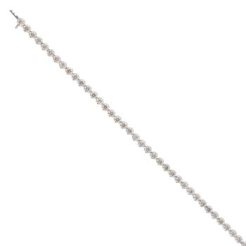 9ct White Gold 2.75ct Diamond Tennis Bracelet 7"