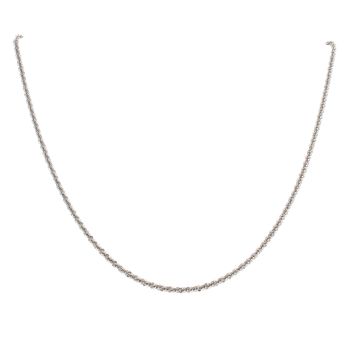 9ct White Gold Fancy Chain 18"