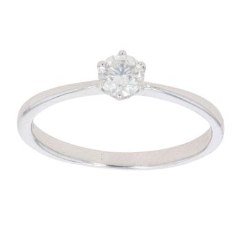 9ct White Gold 0.25ct Diamond Solitaire Ring