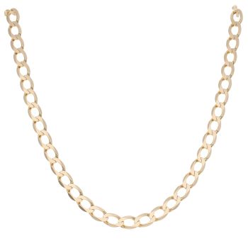 9ct Yellow Gold Curb Chain 22"