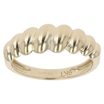 9ct Yellow Gold Shell Dome Fancy Ring