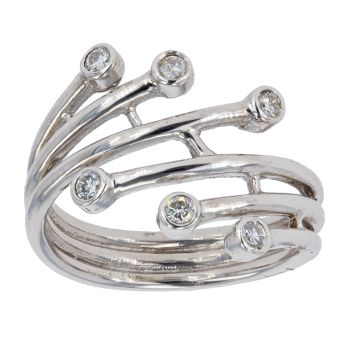 9ct White Gold 0.20ct Diamond Fancy Ring by Anya Belle