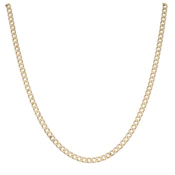 9ct Yellow Gold Curb Chain 18"