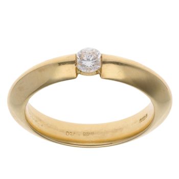 18ct Yellow Gold 0.20ct Brilliant Cut Diamond Solitaire Ring