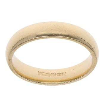 18ct Yellow Gold 3.9mm Wedding Band