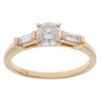 18ct Yellow Gold 0.78ct Brilliant Cut Diamond Solitaire Ring