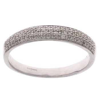 9ct White Gold 0.20ct Diamond Half Eternity Ring
