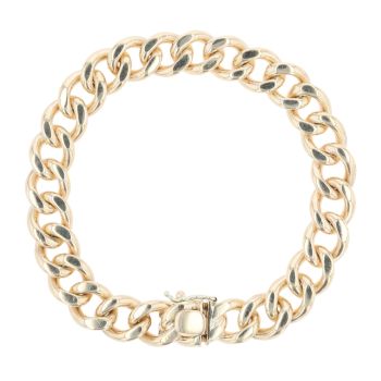 9ct Yellow Gold Curb Bracelet 8"