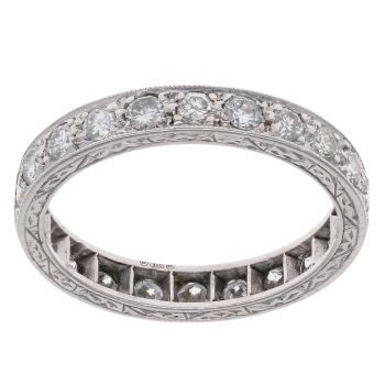 Platinum 0.90ct Diamond Full Eternity Ring