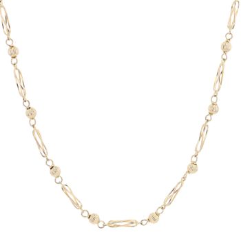 9ct Yellow Gold Bead And Twist Fancy Chain 26"