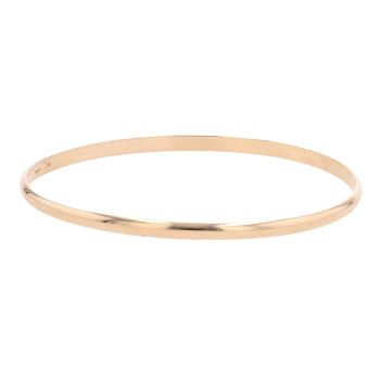 9ct Yellow Gold Plain Bangle