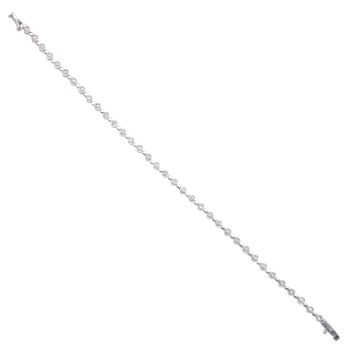 9ct White Gold 0.90ct Diamond Bracelet 7"