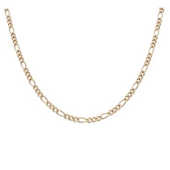 9ct Yellow Gold Figaro Chain 22"
