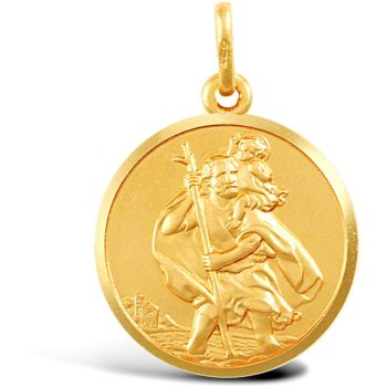 9ct Yellow Gold St Christopher Pendant