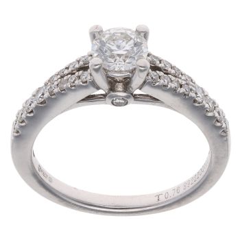 18ct White Gold 0.76ct Brilliant Cut Diamond Solitaire Ring